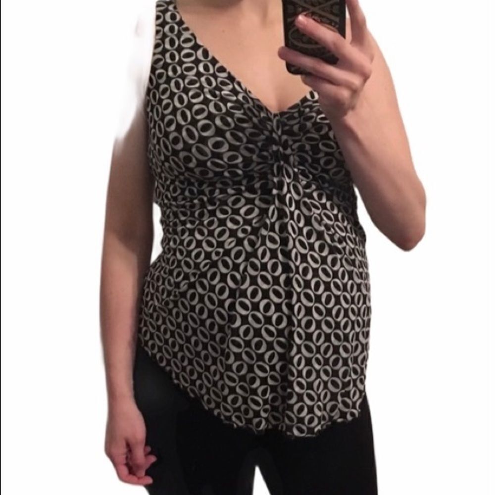 DVF A Pea In The Pod Sleeveless Silk Tank - Picture 1 of 9